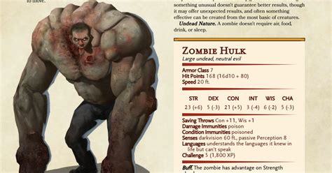 Zombie Hulkpdf Dandd Dungeons And Dragons Dungeons And Dragons