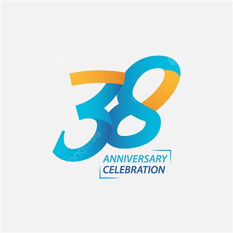 38 Aniversario Celebración Vector Template Design Illustration Png 38