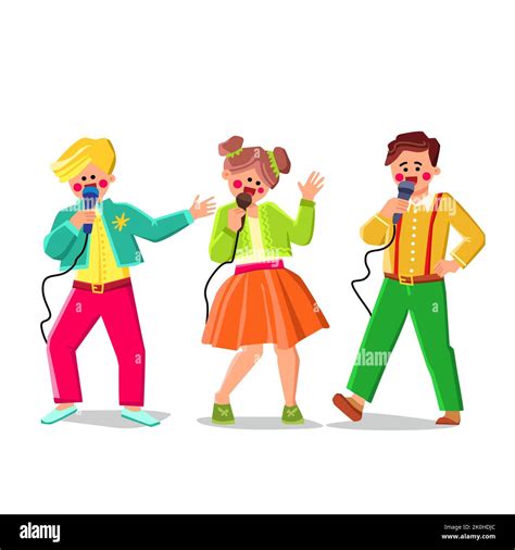 Singing Kids Vector Stock Vector Image And Art Alamy