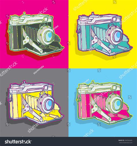 Vintage Camera Pop Art Style Stock Vector Royalty Free 266566445