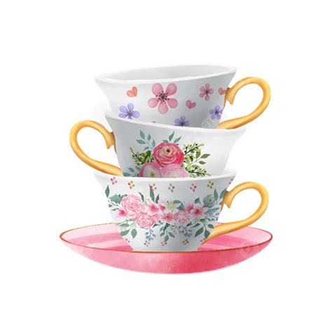 Afternoon Tea Png Transparent Teacup Watercolor Flower Art Afternoon