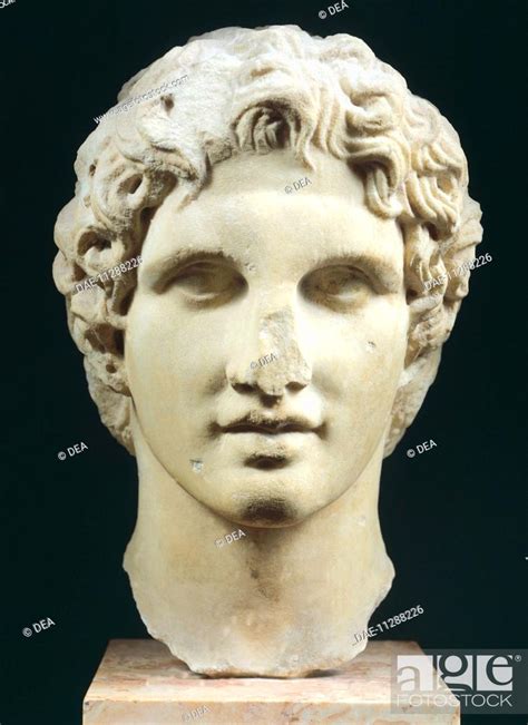 Head Of Alexander The Great Hellenistic Sculpture In Pentelic Marble