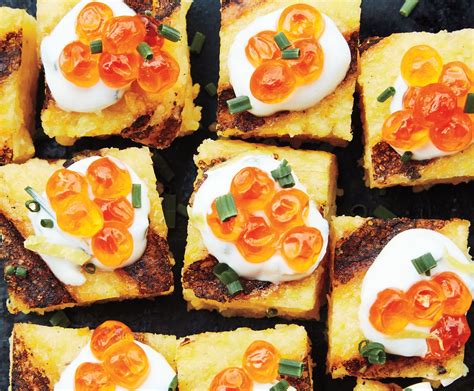 I've written a lot of recipes for egg casseroles. Hot Apps: Grilled Polenta Squares with Chive Cream ...