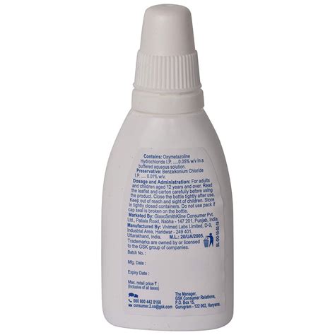 Otrivin Oxy Fast Relief Adult Nasal Spray 10 Ml Price Uses Side