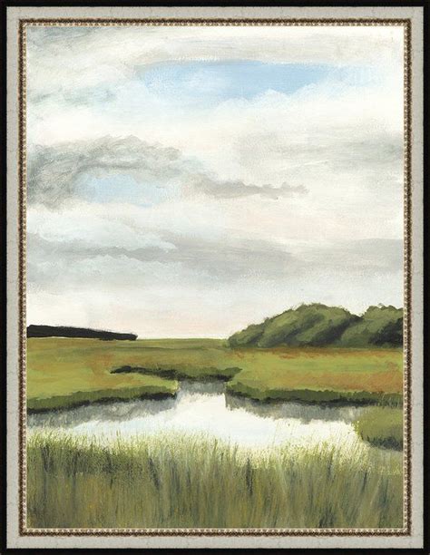 Marsh Landscapes Ii Framed Painting Print Landscape Painting Scenic Art