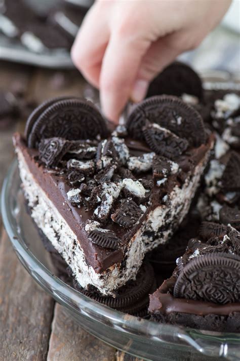 This search takes into account your taste preferences. The best no bake oreo pie! Oreo crust, oreo cream cheese filling, chocolate ganache topped with ...