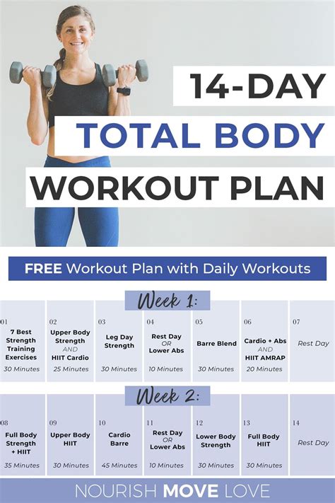 14 Day Challenge Total Body Workout Nourish Move Love