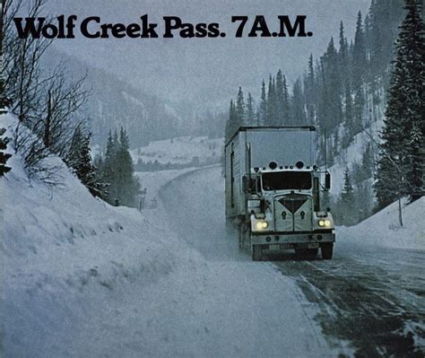 pulling wolf creek pass early morning in the snow in a kenworth w900 a conventional wolf