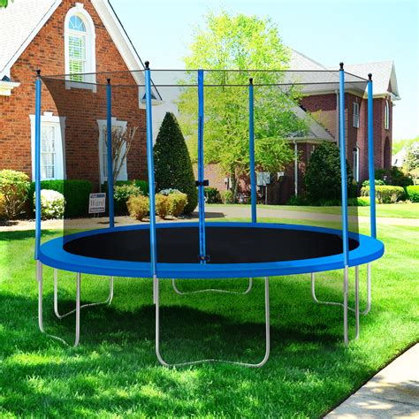 13 Large Trampoline With Safety Enclosure Net 330lbs Heavy Duty