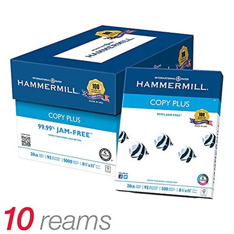 Hammermill Copy Plus Mp Paper Letter Size Paper 20 Lb 500 Sheets Per