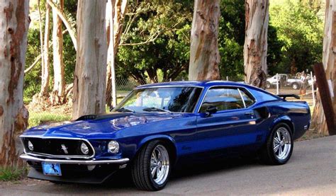 Electric Blue 1969 Ford Mustang Mach 1 Fastback Muscle Cars Classic