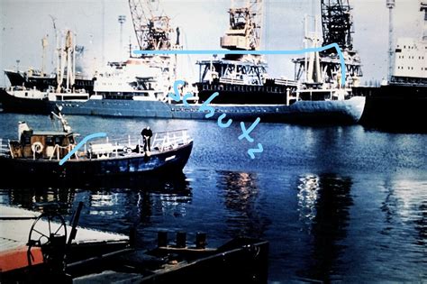 Dia Foto Ddr Rostock Überseehafen Hafen Boote Schiffe Dampfer Von 1967