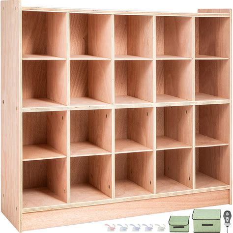 Vevor Cubby Wooden Storage Unit 20 Cubby Storage Unit Classroom 30h
