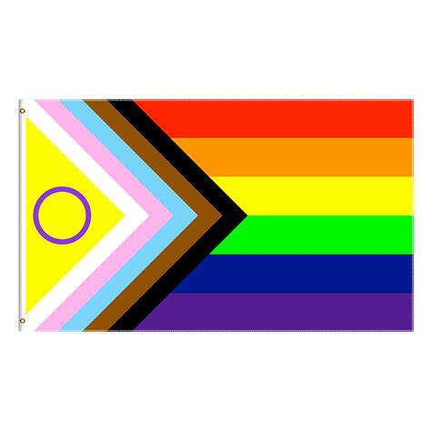 buy intersex inclusive progress pride flag 3ftx5ft 2021 redesign to better represent intersex