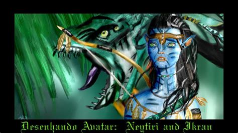 Speed Painting Avatar Drawing Avatar Neytiri And Ikran