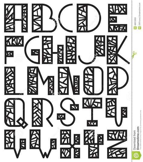 Set Of Mosaic Alphabet Stock Vector Illustration Of Sign 48815959