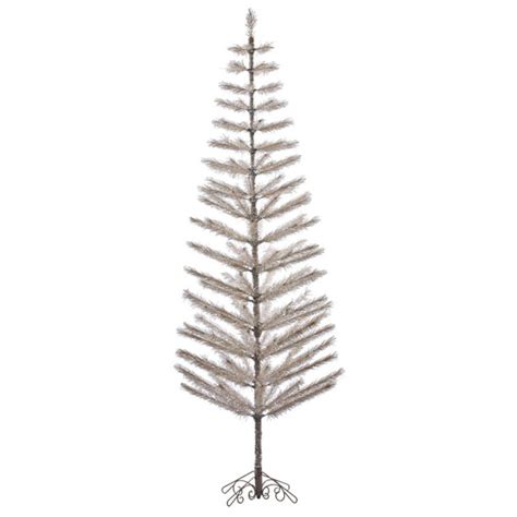 Vickerman Artificial Christmas Tree 9 X 34 Champagne Feather Tree 130