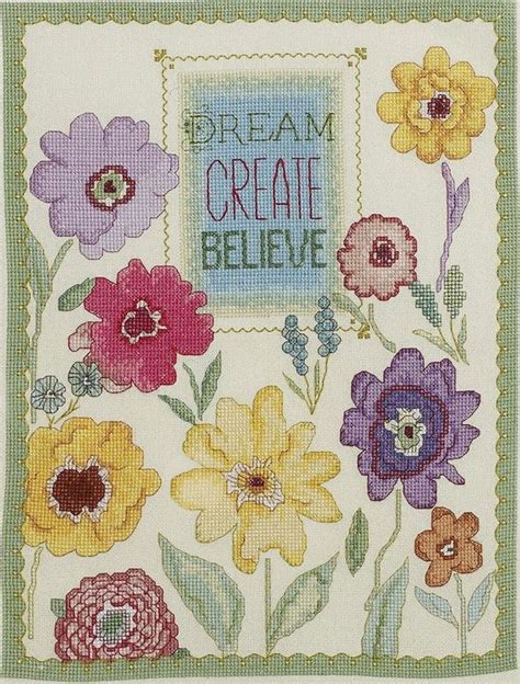 .cross stitch picture kits feature classic fine art adapted for counted cross stitch, timeless bucilla ® needlework designs are perfect for adding decorative stitched accents throughout the home. Bucilla Dream Create Believe 45953 Counted Cross by ...