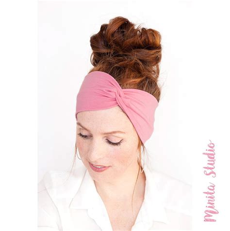 Soft Pink Headband Yoga Headband Womens Headband Workout Etsy