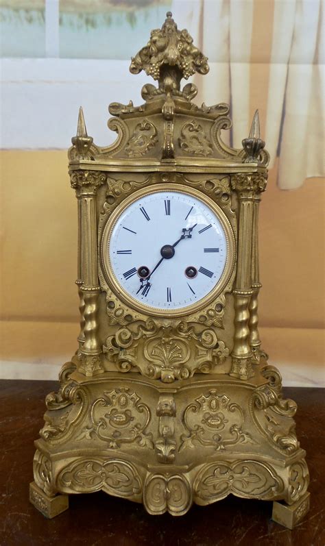 Antique French Clocks Antique Early 1800s French Empire Gilt Ormolu