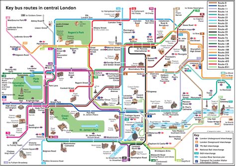 London Transport Bus Map Central Area Transport Informations Lane