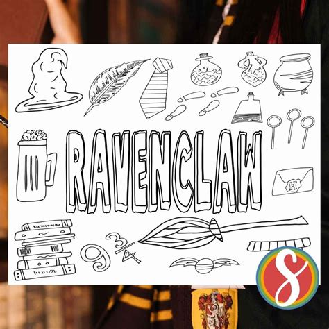 Free Ravenclaw Coloring Pages — Stevie Doodles