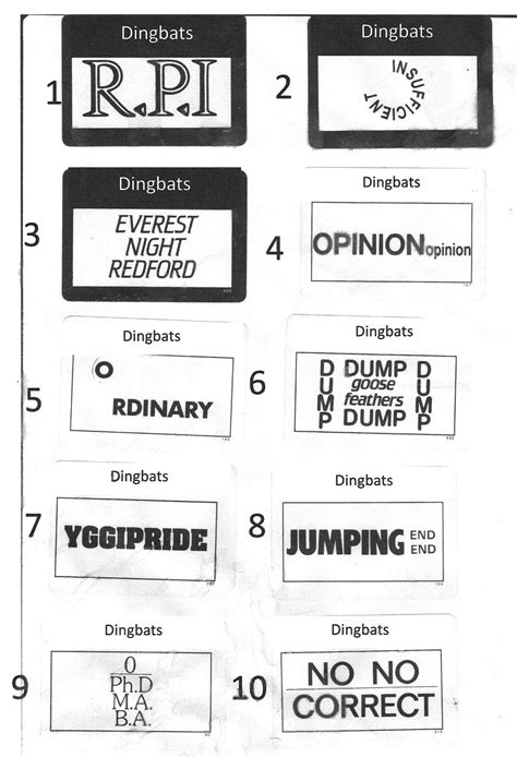 Dingbats word trivia game answers all levels. Answer from Delighted with a fifth place | tablequiz.net