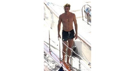 Chris Pine Shirtless In Italy Pictures August Popsugar Celebrity