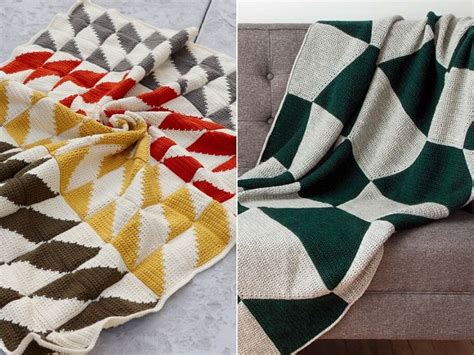 Geometric Crochet Blankets Free Patterns