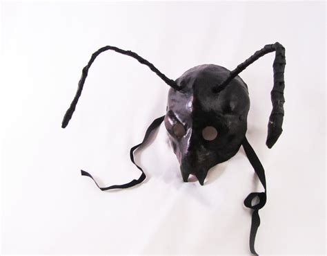 Ant Mask Dark Leather Costume Cosplay Larp Renaissance Wicca Etsy