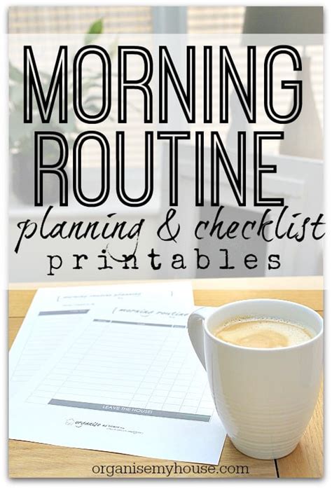 Morning Routine Planning And Checklist Printables