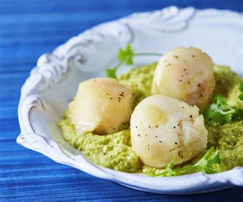 Steamed Scallops With Sweet Pea Purée Cookidoo The Official