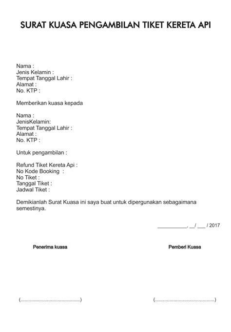 Contoh surat pembatalan lelang bcf 1.5 bea cukai lihat juga: Contoh Surat Kuasa Refund Tiket Kereta Api