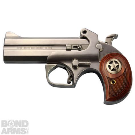 Bond Arms Standard Rosewood Grip Checkered W Silver Star
