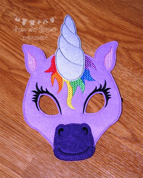 Máscara De Unicornio Unicorn Mask Arco Iris Rainbow Etsy