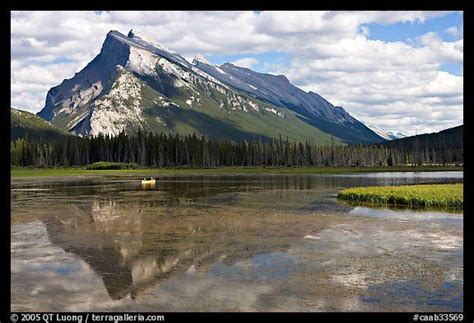 Mt Rundle Reflected In First Vermillion Lake Banff National Park