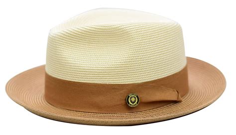 Two Tone Straw Fedora By Bruno Capelo Hats For Men Fedora Hat Men