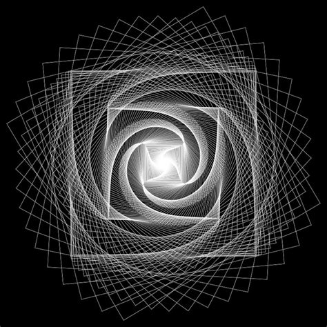 Spiral Square Generative Art Geometric Etsy