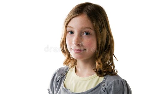 Closeup Of A Pretty Tween Girl Stock Photo Image Of Hairstyle Cheek