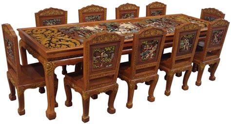 Harmonia living exo teak 9 piece rectangular patio dining set. Ramayana Teak Wood Dining Table 10 (t) - Buy Dining Table ...