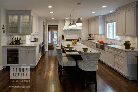 Open Concept L Shaped Kitchen Before And After Drury Design