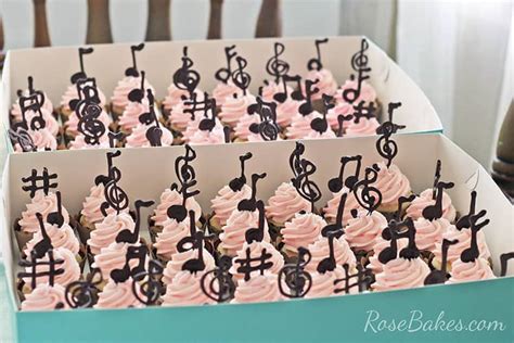 Piano Recital Music Notes Cupcakes