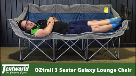 oztrail galaxy 3 seater camp chair your lounge chair in the bush youtube