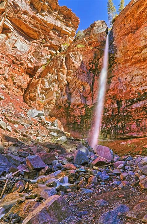 Telluride Colorados Cornet Falls Colorful Colorado Waterfall Is A