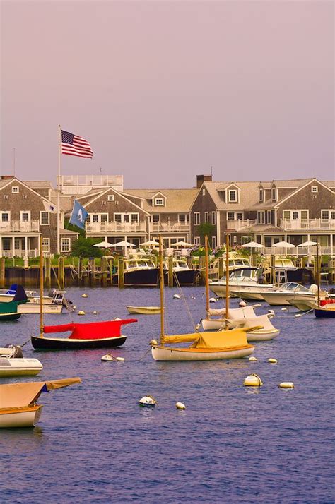 Harbor Nantucket Town Nantucket Island Massachusetts Usa