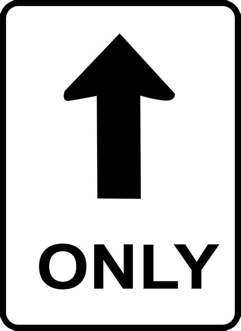 Clipart One Way Only Sign