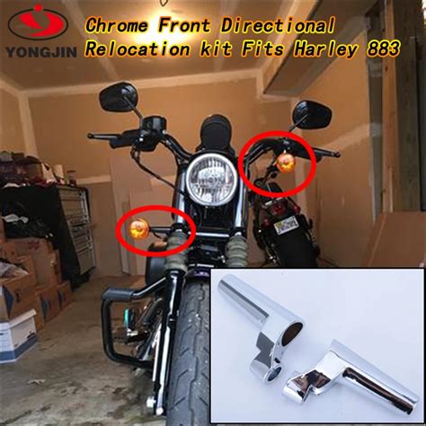 Motors Motorcycle Parts Motorcycle Turn Signal Relocation Kit Chrome
