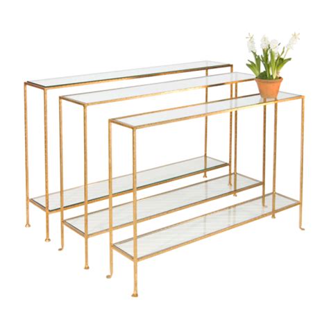 Small Bookshelf Transparent / SMALL NICKEL SKINNY CONSOLE W GLASS | Skinny console table ...