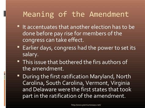 27th Amendment To The Constitution Of The United