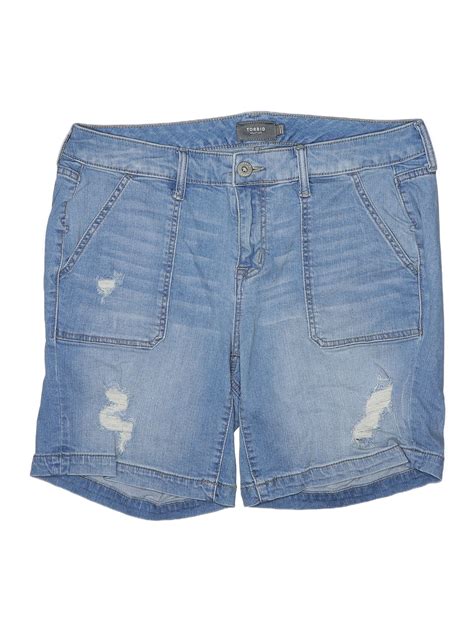 Torrid Solid Blue Denim Shorts Size 12 Plus 56 Off Thredup